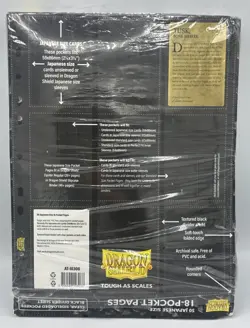 50 pack of Dragon Shield 18-Pocket Black Mini Japanese Card Sideload pages OPEN! - Image 2