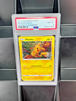 Pikachu - (Holiday Calendar) SWSH153 SWSH: SWSH Promo Cards Holo NM-MT PSA 8 - Image 1