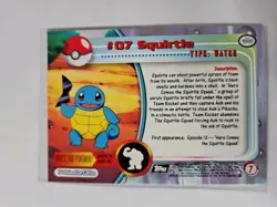 Squirtle #7 TOPPS BLACK LABEL POKEMON CARDS NON-HOLO LP - Image 2