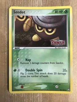 Seedot 60/108 EX Power Keepers Reverse Holo Stamped Pokemon Card NM - Image 1