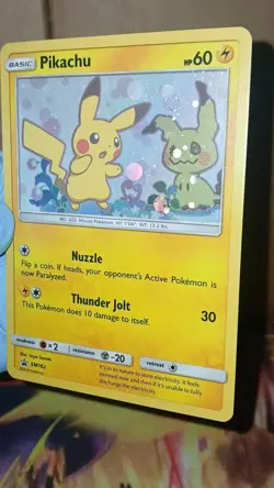 Pikachu SM162 Black Star Promo Card 🌀Swirl Holo - Image 2