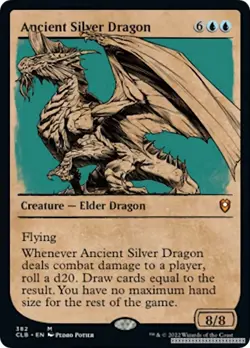 Ancient Silver Dragon (Showcase) [CLB - 382] - NM [Normal] TCG MTG - Image 1