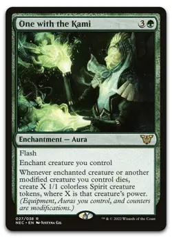 One with the Kami #27 (LP) Kamigawa Neon Dynasty NEC Magic MTG - Image 1