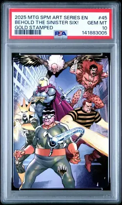 Spider-Man Art Series- Behold the Sinister Six! 45/54 (Gold Stamped) PSA 10 🔥 - Image 1