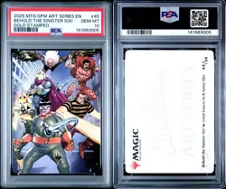 Spider-Man Art Series- Behold the Sinister Six! 45/54 (Gold Stamped) PSA 10 🔥 - Image 3