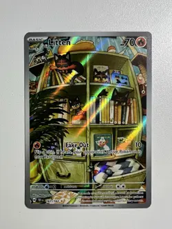 Pokemon TCG Litten 167/162 Temporal Forces Illustration Rare NM Condition - Image 1