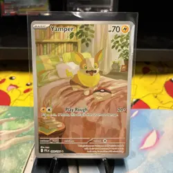 Yamper 099/094 Phantasmal Flames Illustration Rare Holo Pokemon TCG Card NM - Image 1