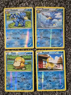 Pokemon Cards Psyduck and Golduck Boundaries Crossed Reverse Holos - Image 1