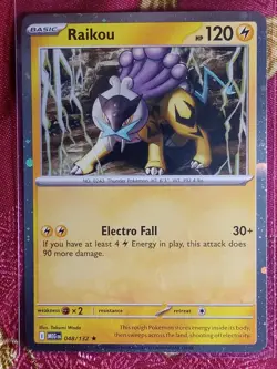 COSMIC HOLOGRAM FOIL Raikou 048/132 Mega Evolutions Pokemon Pokemon TCG Card - Image 1
