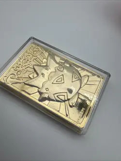 Pokemon 1999 Burger King 23K Gold Plated Card Togepi With Pokeball Case And COA - Image 4