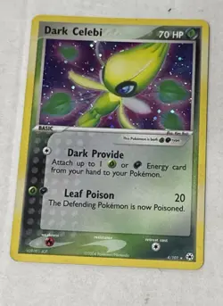 Pokemon Dark Celebi Holo Rare 4/101 EX Hidden Legends - LP- - Image 1
