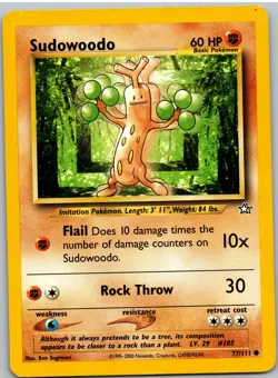 Sudowoodo 77/111 Common Neo Genesis Pokemon MP - Image 1