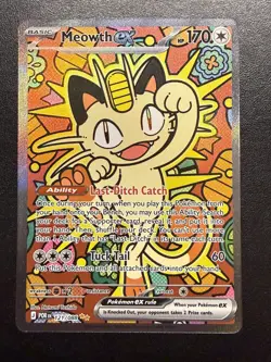 Meowth ex 121/088 ENGLISH Special Illustration Rare - Perfect Order SIR Pokemon - Image 1