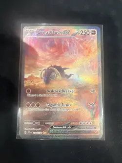 Pokemon Card Great Tusk EX 246/198 SIR Scarlet & Violet Base Near Mint - Image 1