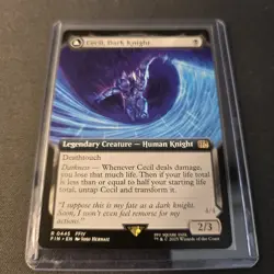 MTG Cecil, Dark Knight 445 Extended Art Regular Rare Final Fantasy FIN - Image 2