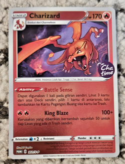 Pokemon TCG Indonesia Stamp Chatime Charizard 351/S-P - NM - Image 1