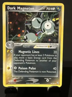2004 Pokemon Dark Magneton EX Team Rocket Returns 39/109 Reverse Holo Swirl - MP - Image 1
