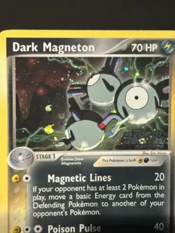 2004 Pokemon Dark Magneton EX Team Rocket Returns 39/109 Reverse Holo Swirl - MP - Image 3