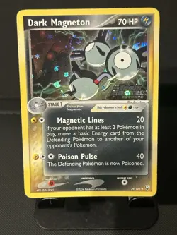 2004 Pokemon Dark Magneton EX Team Rocket Returns 39/109 Reverse Holo Swirl - MP - Image 5
