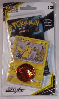 POKEMON TCG TEAM UP CHECKLANE BLISTER BOOSTER PACK W/PIKACHU SM162 820650801976 - Image 3