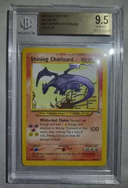 Pokemon Neo Destiny Shining Charizard Holo Secret Rare Unlimited BGS 9.5 107/105 - Image 1
