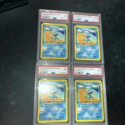 2000 Pokemon Neo Genesis Wooper #82 1st Edition Common PSA 9 X4 - Image 2