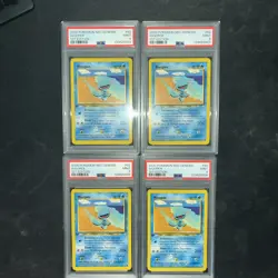 2000 Pokemon Neo Genesis Wooper #82 1st Edition Common PSA 9 X4 - Image 4