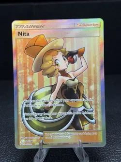 Nita 180/181 Pokemon Full Art Trainer Team Up Holo NM Ultra Rare - Image 1