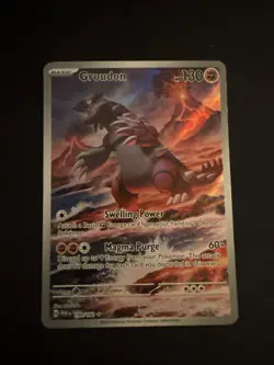 Pokemon Groudon 199/182 SV04: Paradox Rift Illustration Rare Holo English - Image 1