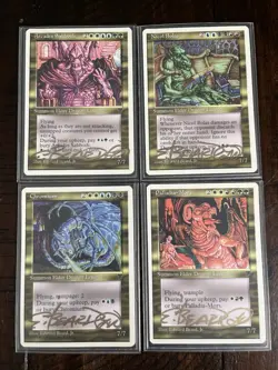 Set of 4 signed MTG Magic the Gathering Elder Dragon Legends by Edward Beard, Jr - Image 1