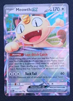 Meowth ex 062/088 Me03: Perfect Order Pokemon TCG NM - Image 1
