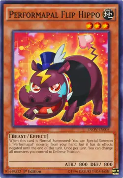 Yugioh! LP Performapal Flip Hippo - INOV-EN003 - Common - 1st Edition Lightly Pl - Image 1