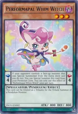 Yugioh! LP Performapal Whim Witch - INOV-EN002 - Rare - Unlimited Edition Lightl - Image 1