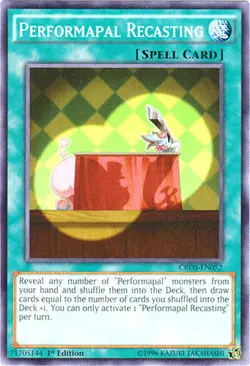 Yugioh! LP Performapal Recasting - CROS-EN052 - Common - 1st Edition Lightly Pla - Image 1