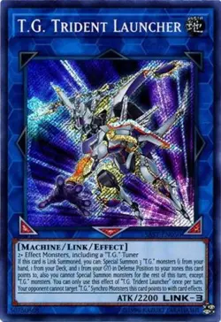 Yugioh! LP T.G. Trident Launcher - SAST-EN050 - Secret Rare - Unlimited Edition - Image 1