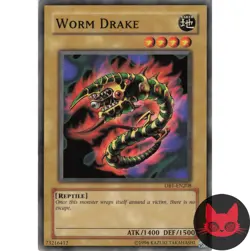 Yugioh Worm Drake DB1-EN208 Common NM - Image 1