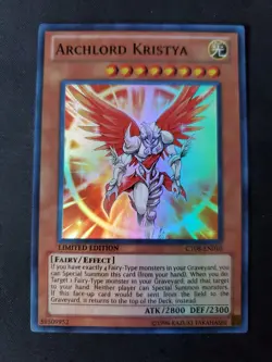 Yugioh! Archlord Kristya CT08-EN010 Super Rare Limited Edition LP - Image 1