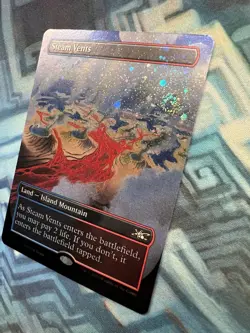 MTG Borderless Galaxy Foil Steam Vents NM Unplayed Unfinity - Image 1