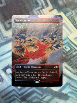 MTG Borderless Galaxy Foil Steam Vents NM Unplayed Unfinity - Image 2