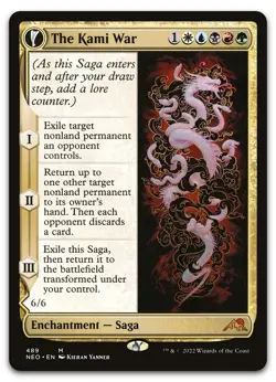 The Kami War (Extended Art) #489 (NM) Kamigawa Neon Dynasty NEO Magic MTG - Image 1