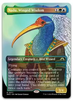 Nadu, Winged Wisdom (Borderless) #377 (Foil) NM Modern Horizons 3 MH3 Magic MTG - Image 1