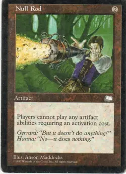 MTG: Weatherlight: Null Rod: Heavily Played Condition - Image 1