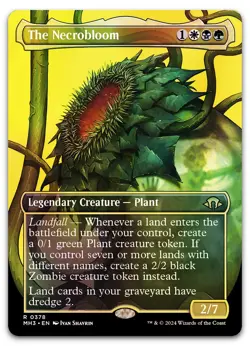 The Necrobloom (Borderless) #378 (Foil) (LP) Modern Horizons 3 MH3 Magic MTG - Image 1