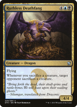 Ruthless Deathfang #229 (Foil) (MP) Dragons of Tarkir DTK Magic MTG - Image 1