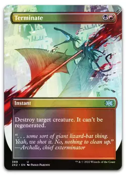 Terminate (Borderless) #389 (Foil) (NM) Double Masters 2022 2X2 Magic MTG - Image 1