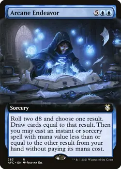 MTG Arcane Endeavor Extended Art ** Forgotten Realms Commander ** English (NM) - Image 1