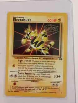 Electabuzz Kids WB Promo WOTC Movie Pokemon Card WOTC Black Star Promo LP NM - Image 1