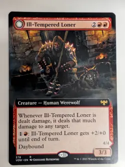 MTG - Ill-Tempered Loner - VOW - R - Ext Art - 378 - Image 1