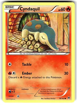 Cyndaquil 18/162 Common BREAKthrough Pokemon Near Mint - Image 1