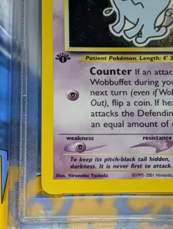 Wobbuffet 16/75 1st Edition Holo Rare Neo Discovery Pokemon Tcg PSA 7 NM - Image 5